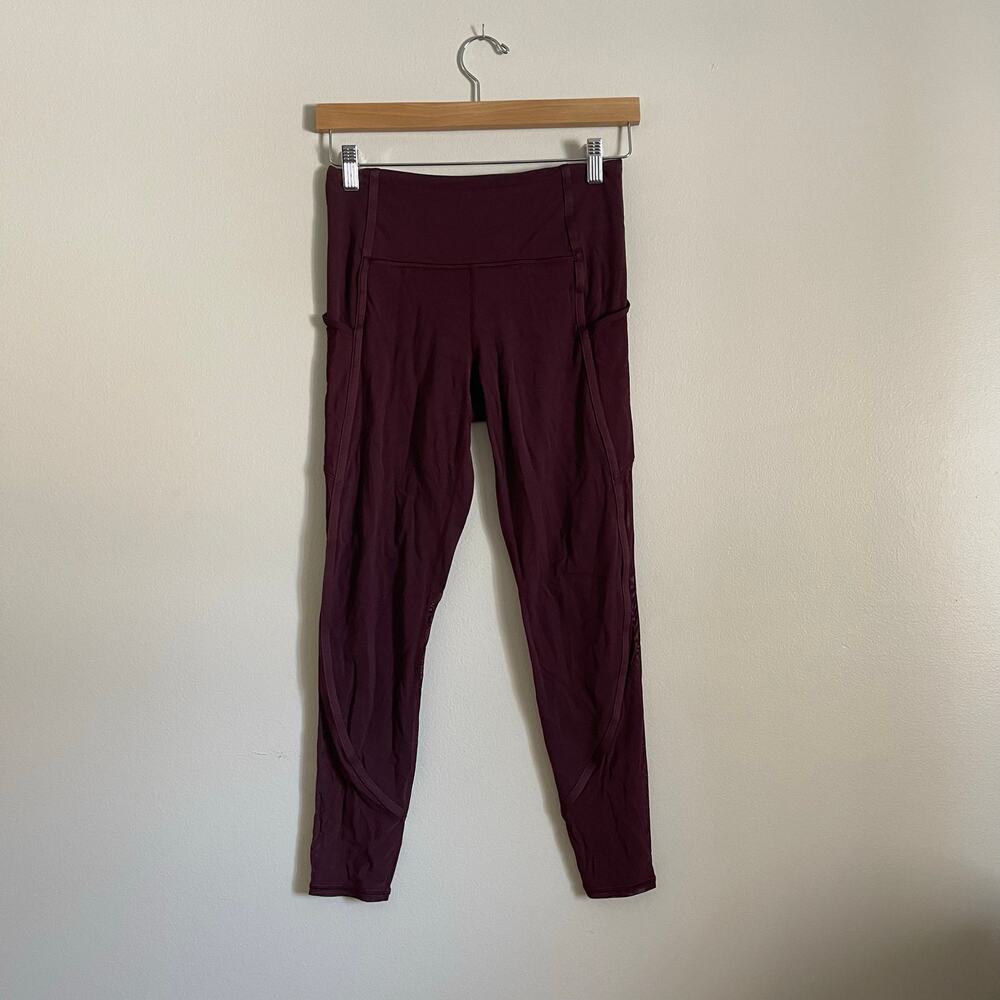 Athleta • Vitality Stash Pocket 7/8 Tight Powervita Antique Burgundy